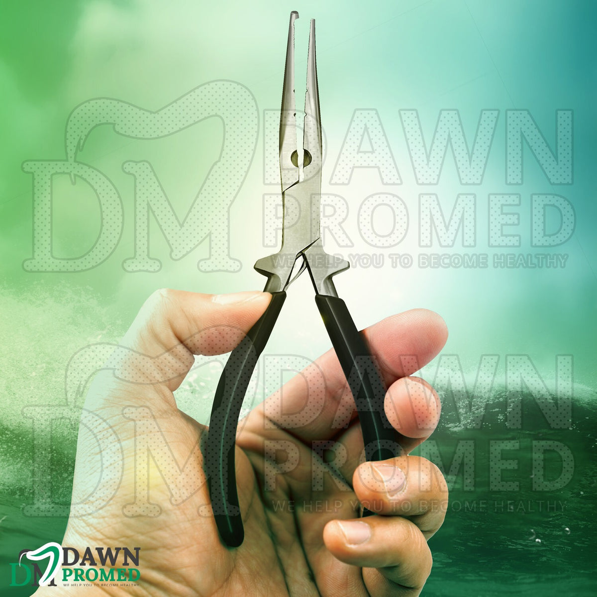 8.5-Inch Fishing Pliers with Hook Remover & Split Ring Tool - Stainless Steel