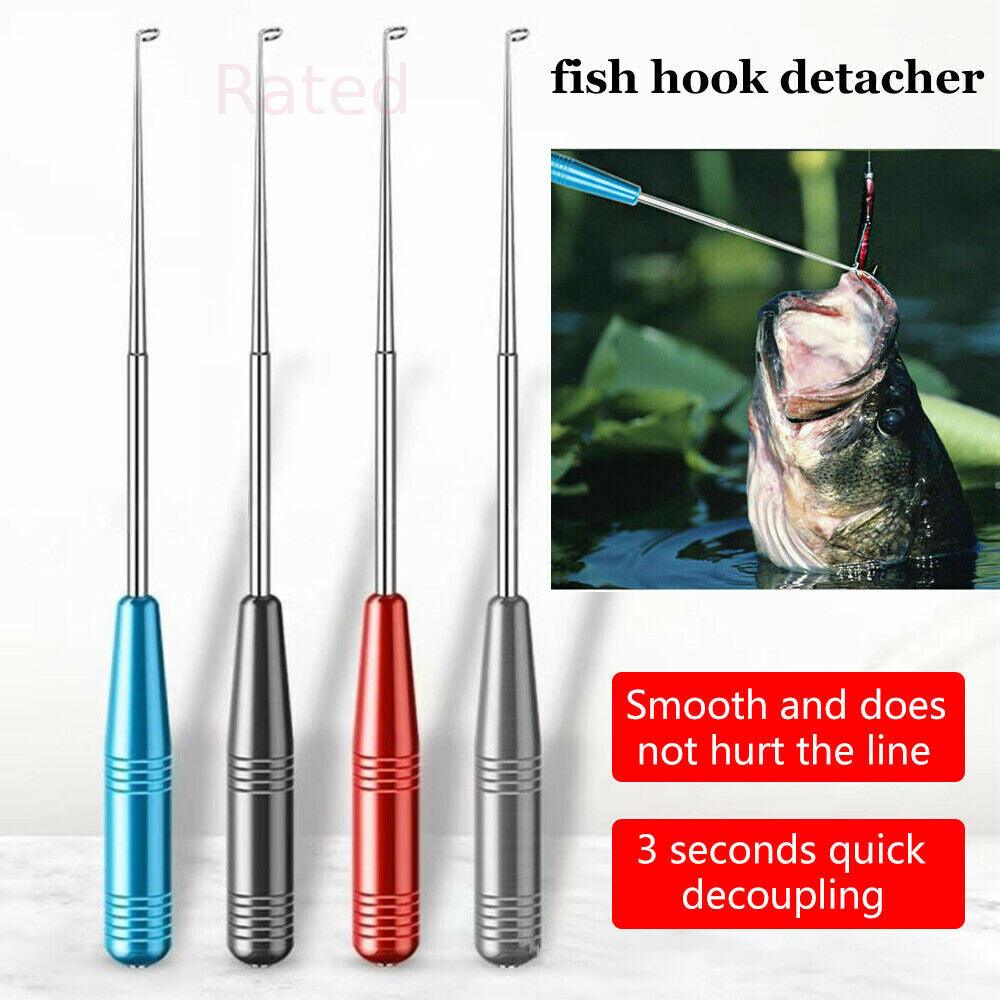 4-Pack Fish Hook Remover Tool Set for Tackle Removal and Fish Safety