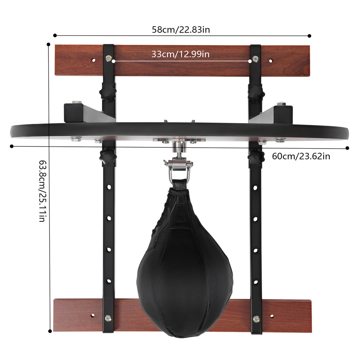 Heavy Duty Speed Bag Platform Kit with Adjustable Brackets for Boxing Training
