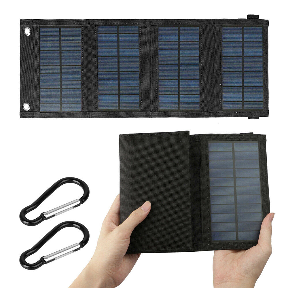 100W Foldable Solar Panel Kit with USB Power Bank for Camping Hiking