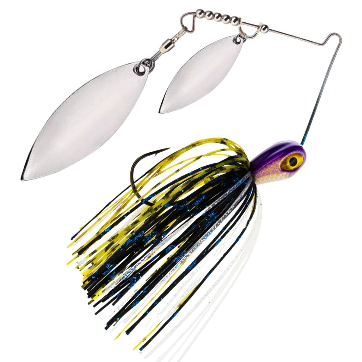 Spinnerbait Fishing Lure 3-Pack Double Willow Blade Bass Tackle Set