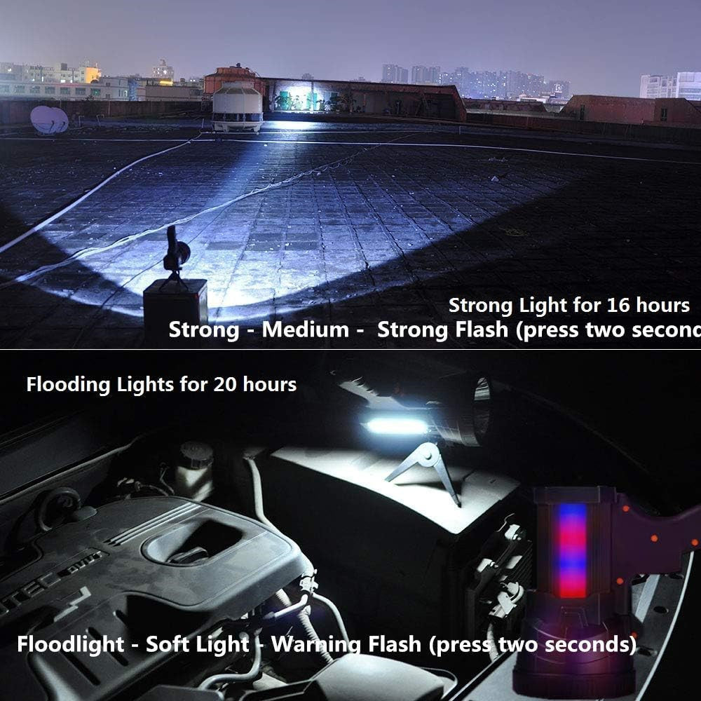 Rechargeable LED Flashlight 1000 Lumens, High Brightness Handheld Torch