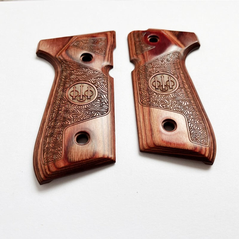 Full Size Wood Gun Grips for Beretta 92/96 Series with Screws & Wrench