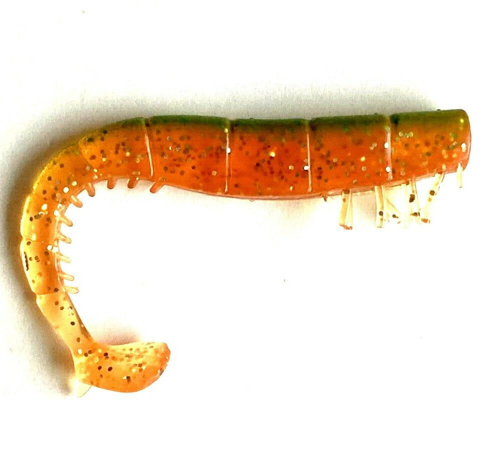 Artificial Shrimp Baits Soft Plastic Lures for Saltwater Fishing 4 Inch - 20 Pack