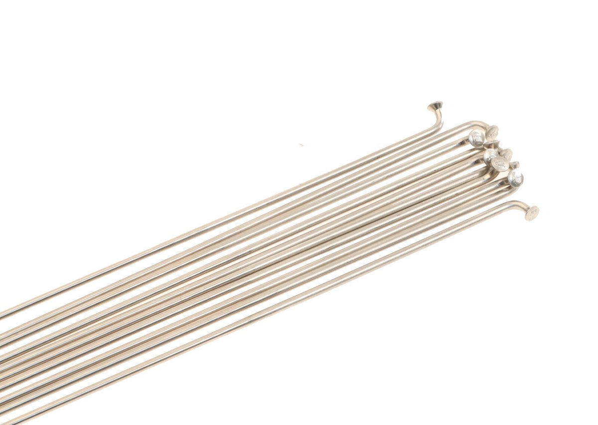 Bike Wheel Spokes 269mm 14g Double-Butted Silver J-Bend Lot of 10