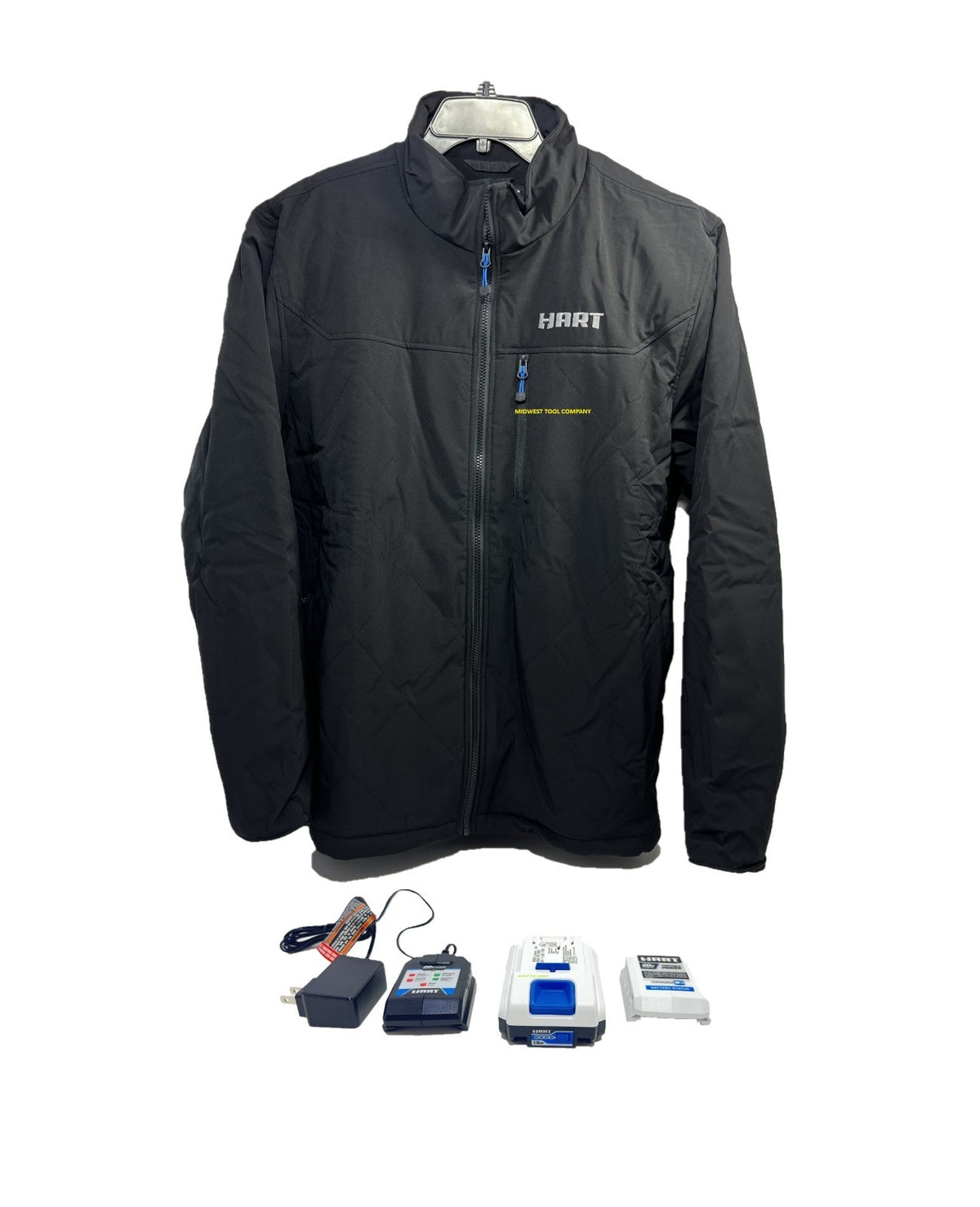 Heated Black Jacket with 20V Battery Kit for Outdoor Activities XL