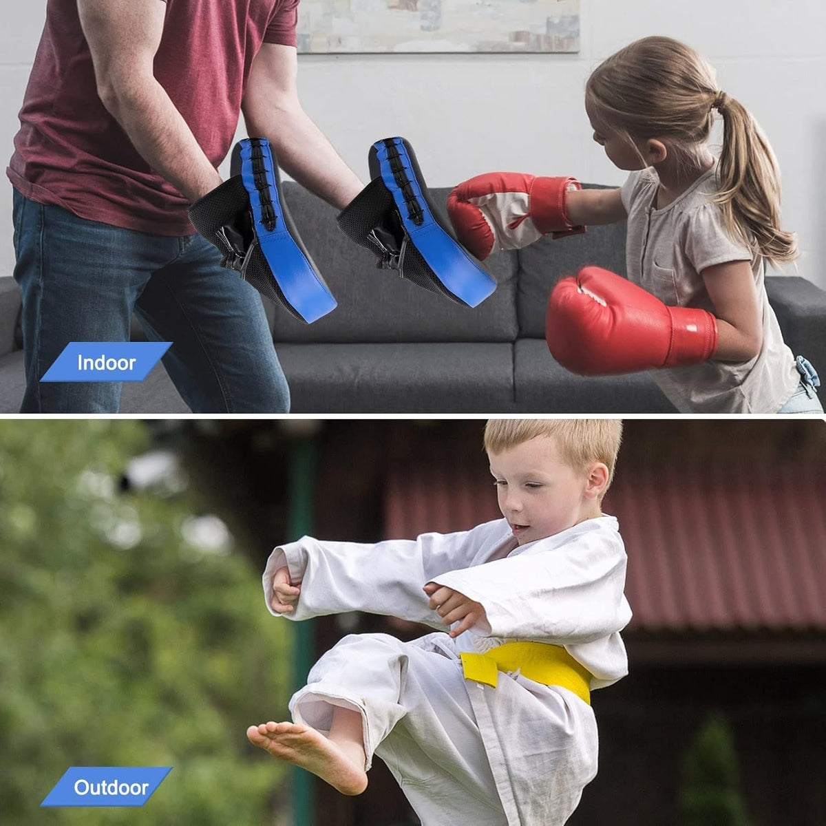 Kids Boxing Pads and Mitts Set - Safe Training for Martial Arts & Fitness