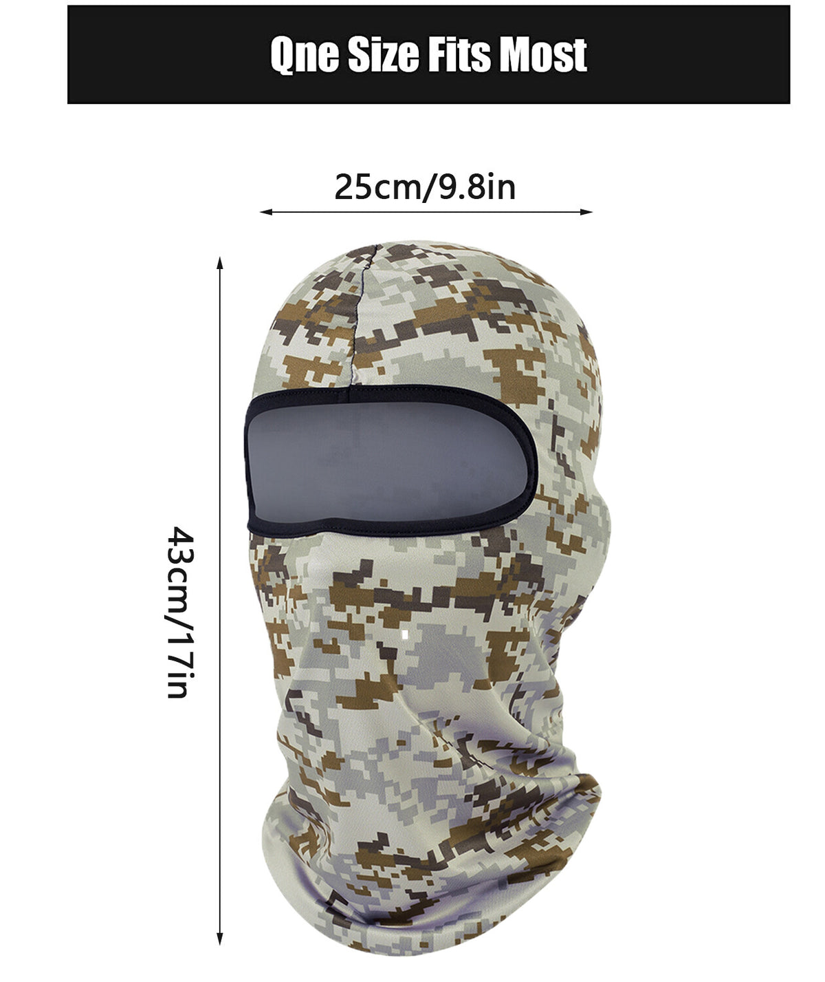 Unisex UV Protection Balaclava Face Mask for Outdoor Sports and Skiing