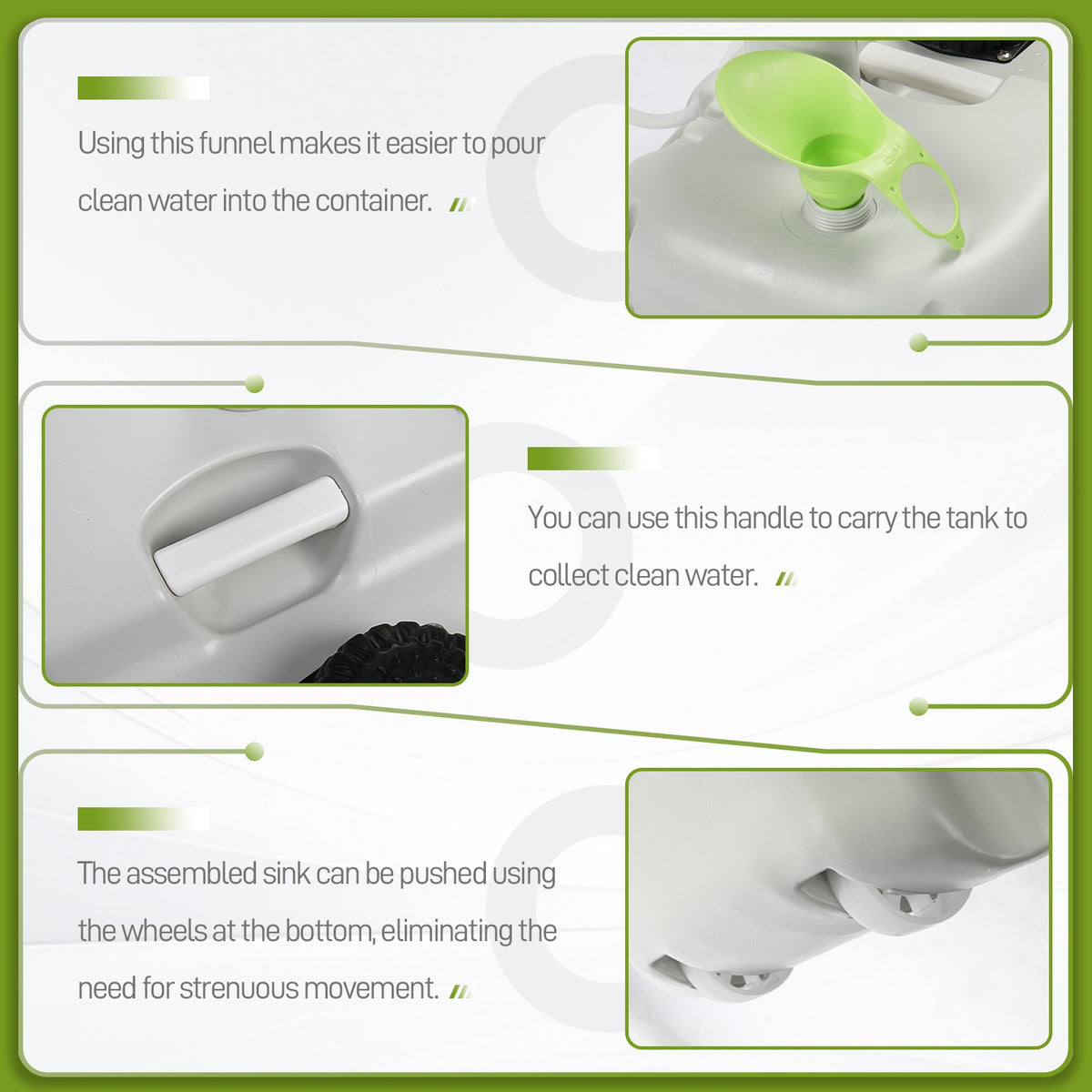 Portable Camping Sink with Water Tank and Foot Pump for Outdoor Use
