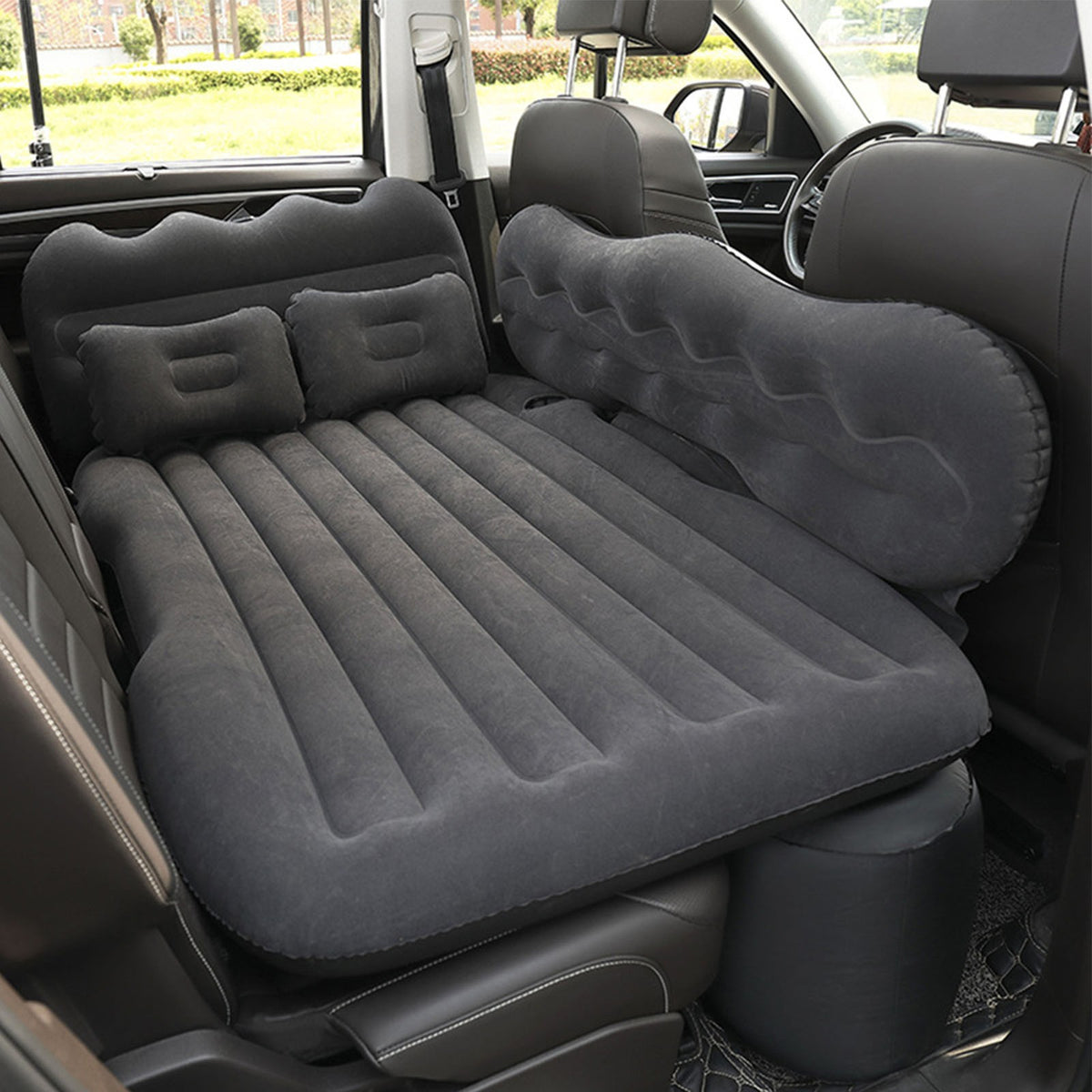 Inflatable Car Travel Bed for SUV Rear Seat - Air Mattress for Camping & Road Trips
