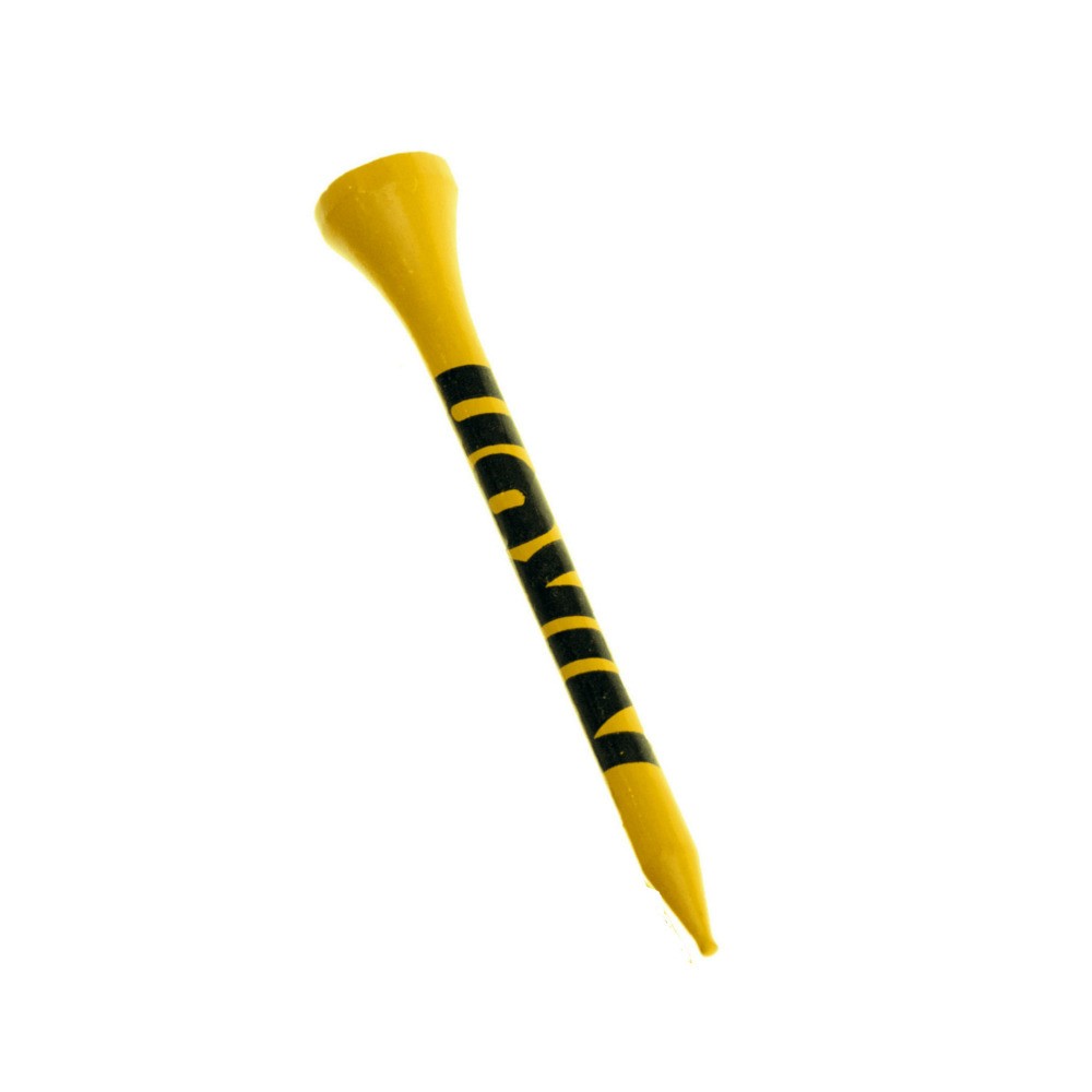 Golf Tees and Ball Marker Set - Hardwood Construction Bright Yellow