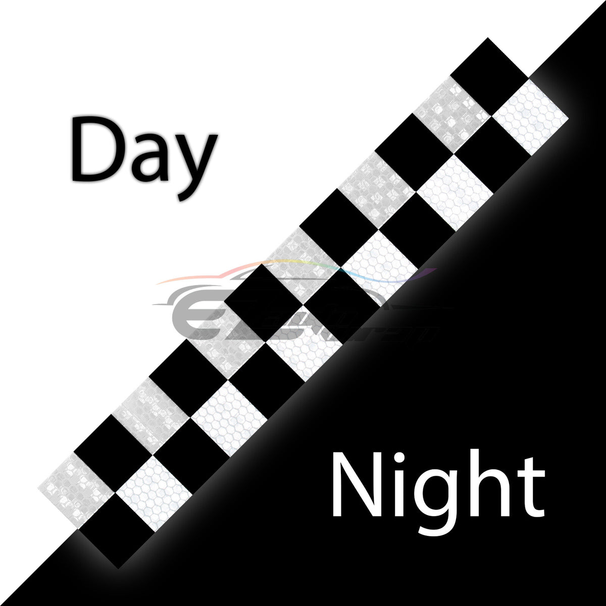 Reflective Safety Tape Stripe 12 Inch DOT-C2 Conspicuity Warning Trailer