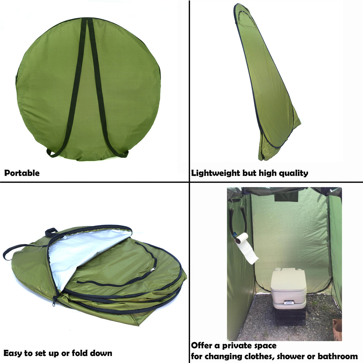 Portable Privacy Tent for Outdoor Shower, Changing & Toilet Use
