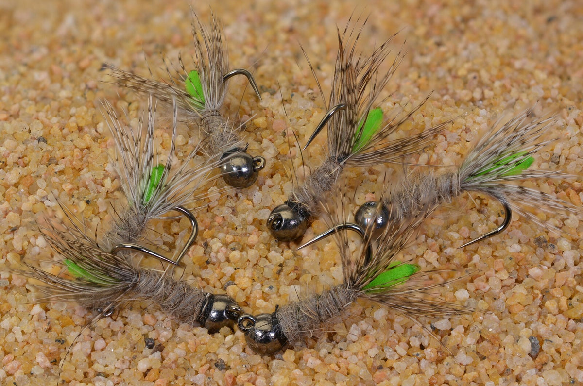 Artificial Fishing Flies - Tungsten Peeping Caddis Jig Head for Trout & Freshwater Fishing