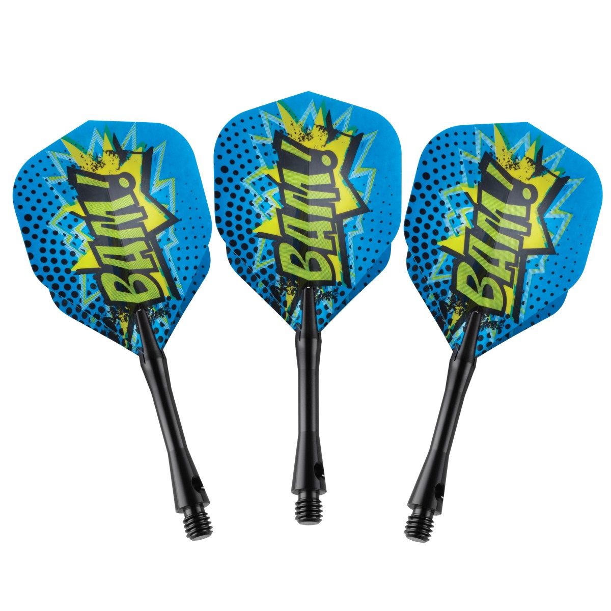 Viper Comix Steel Tip Darts, 22g - Blue, Set of 3 with Flights & Extras