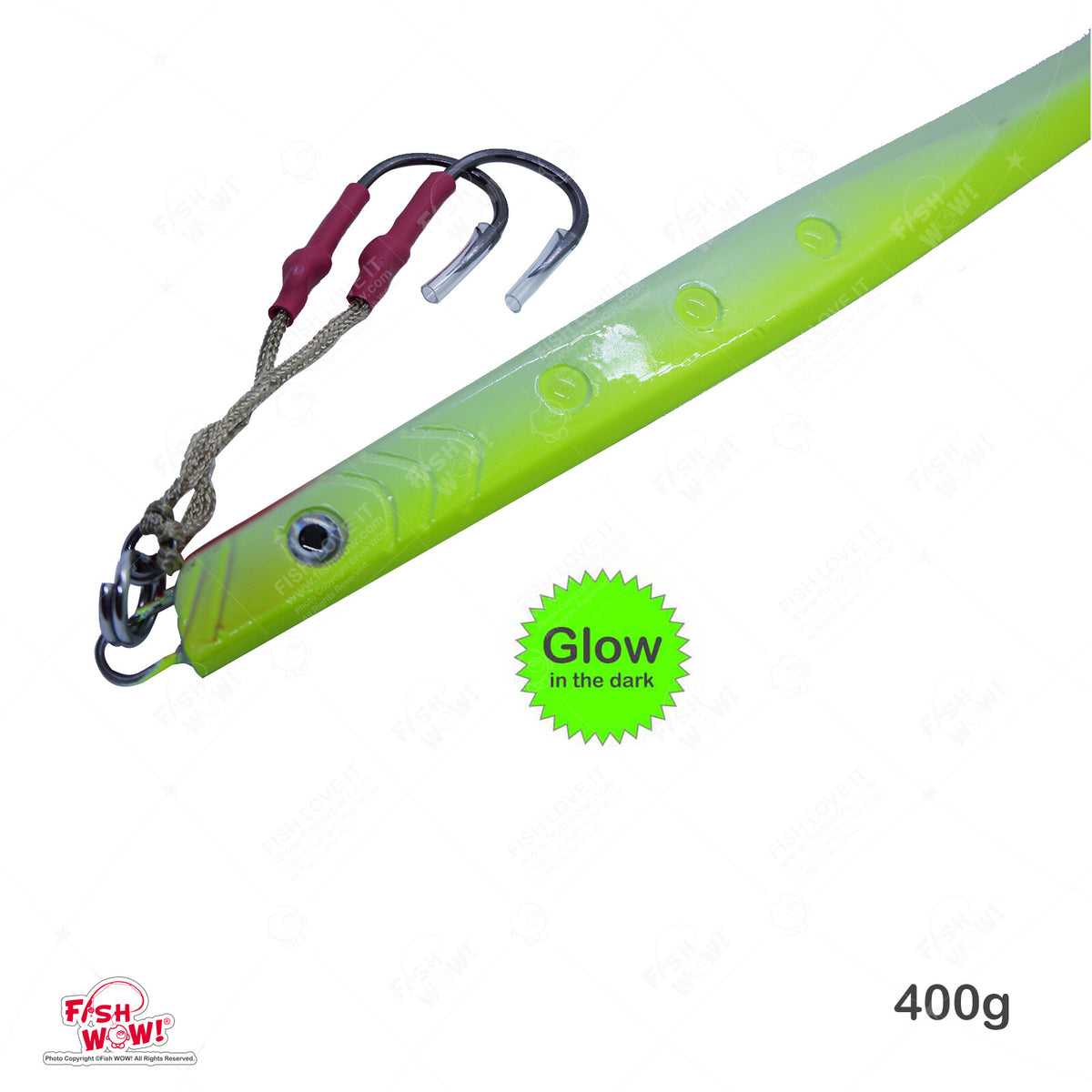 5pcs 400g Glow In The Dark Fishing Speed Jig Lures for Deep Water Trolling