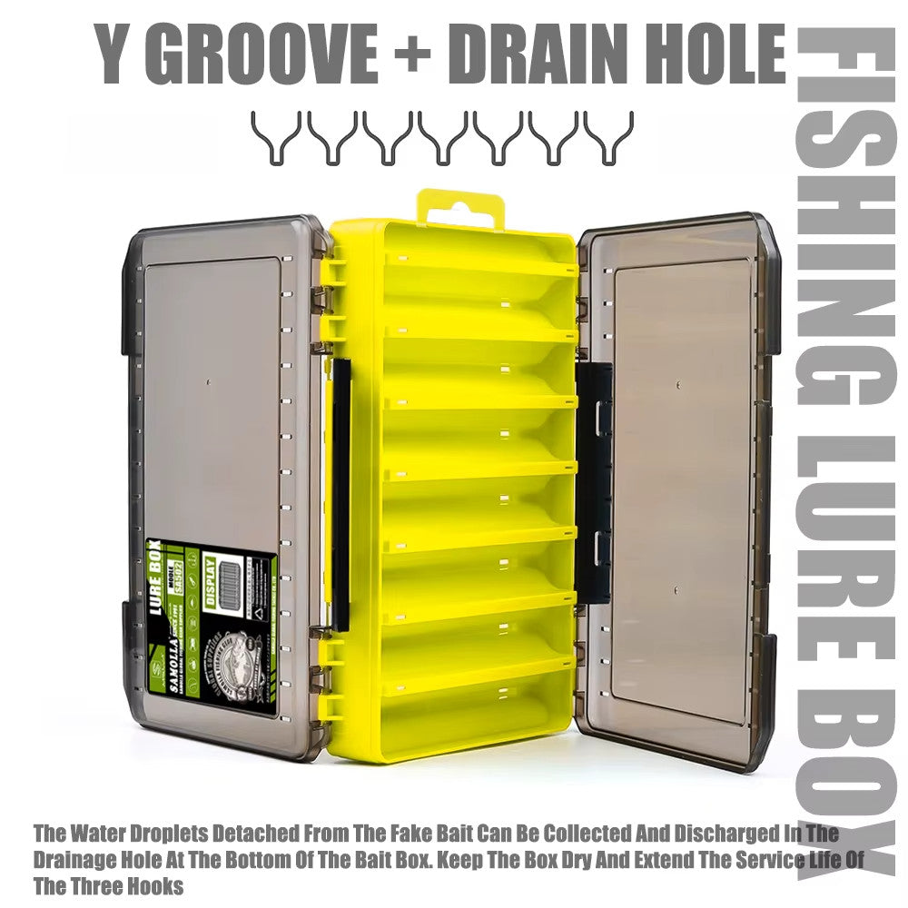Double-Sided Fishing Tackle Box Organizer for Lures Hooks Baits