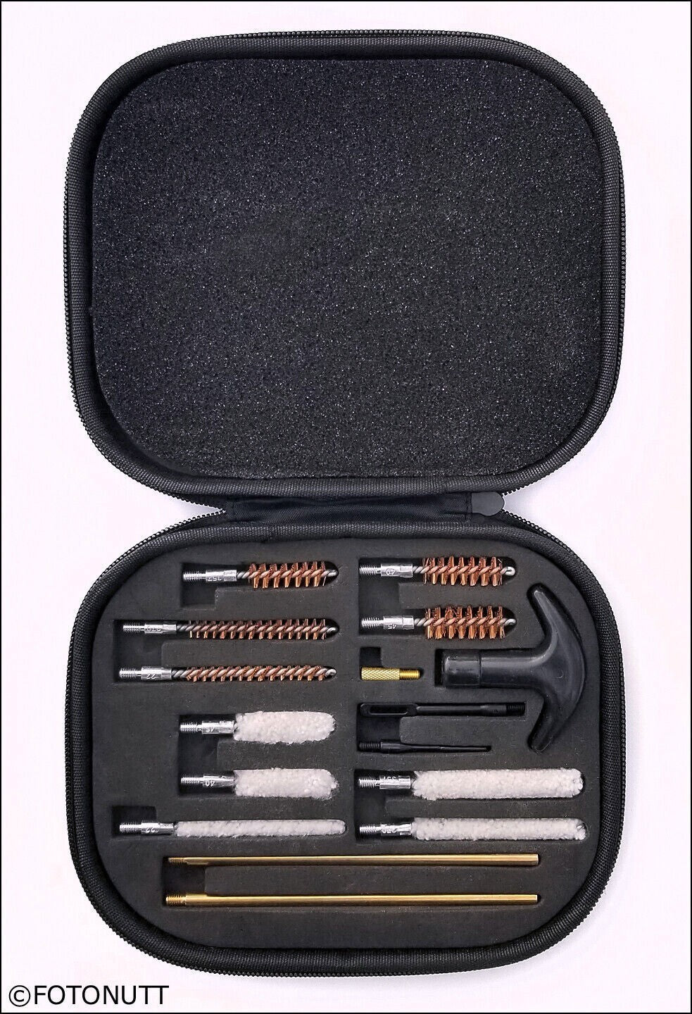 Pistol Cleaning Kit with Carrying Case for 22, 357, 38, 40 Caliber Handguns