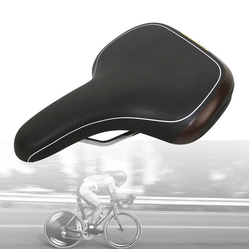 Comfort Hybrid Bicycle Saddle with Gel Padding and Steel Rails