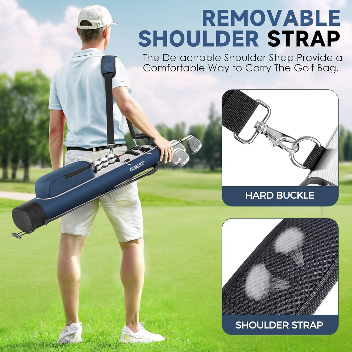 Lightweight Golf Stand Bag for Driving Range and Par 3 Courses