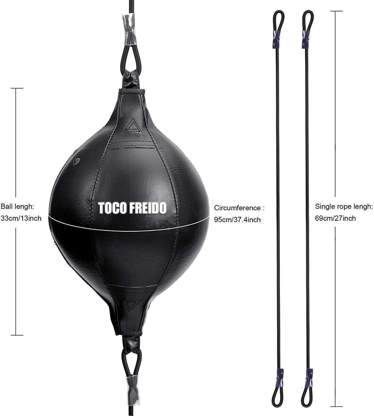 Double End Punching Ball with Speed Bag and Adjustable Headband for Boxing Training