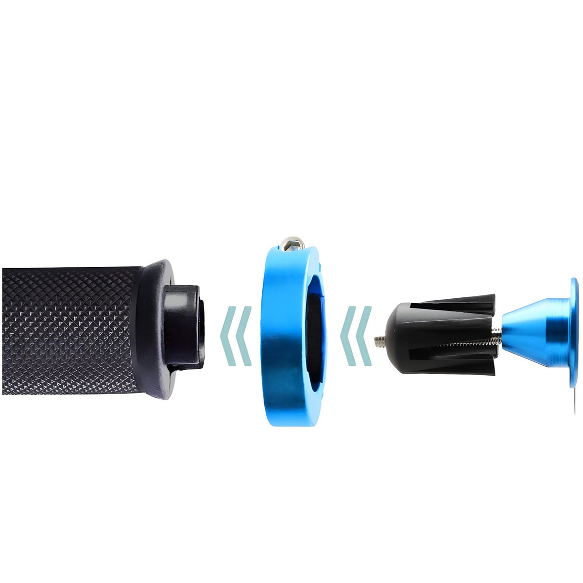 Ergonomic Rubber Bicycle Handlebar Grips with Aluminum Alloy End Plugs