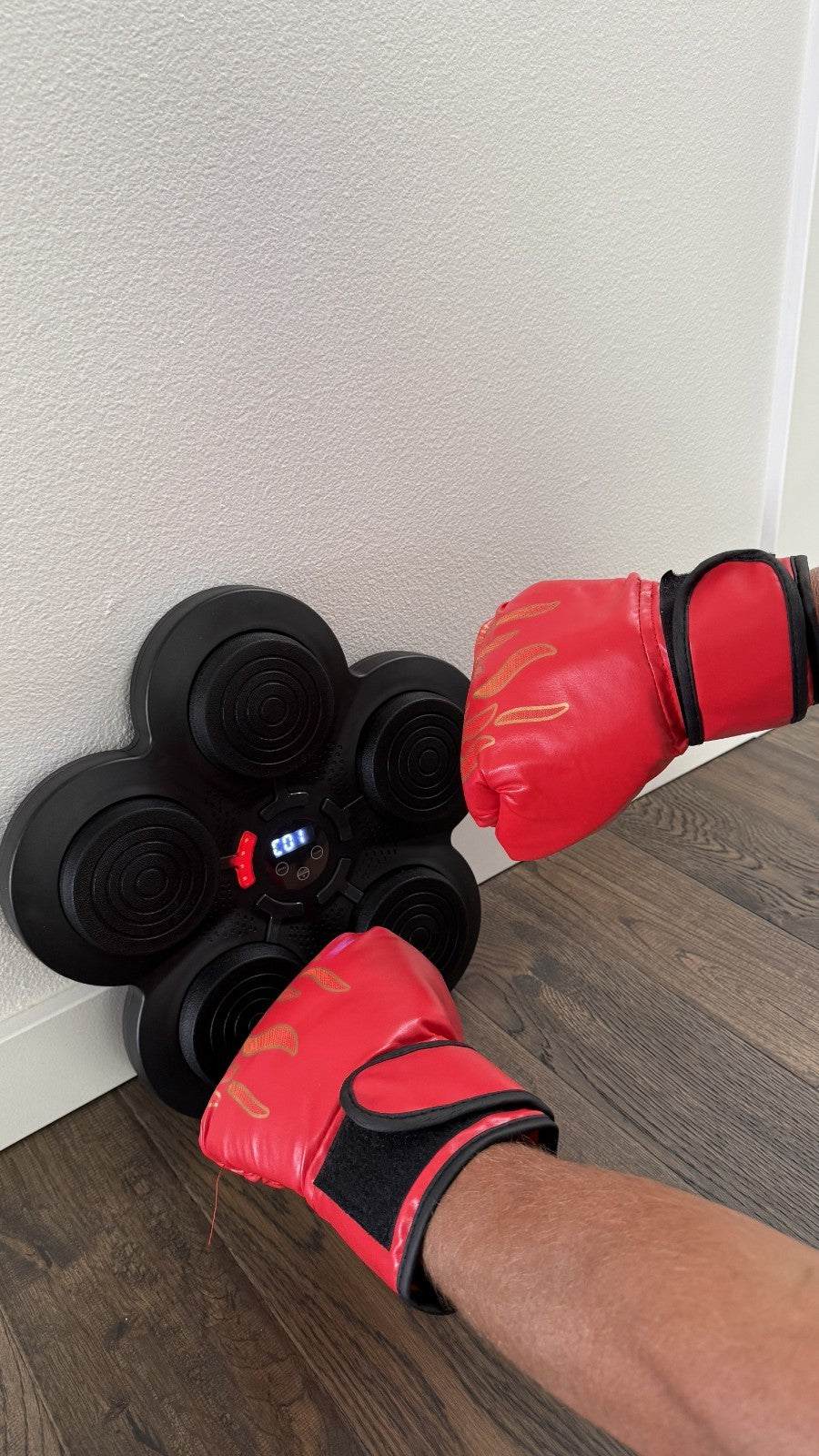 Wall-Mounted Bluetooth Boxing Machine with Gloves for Home Fitness