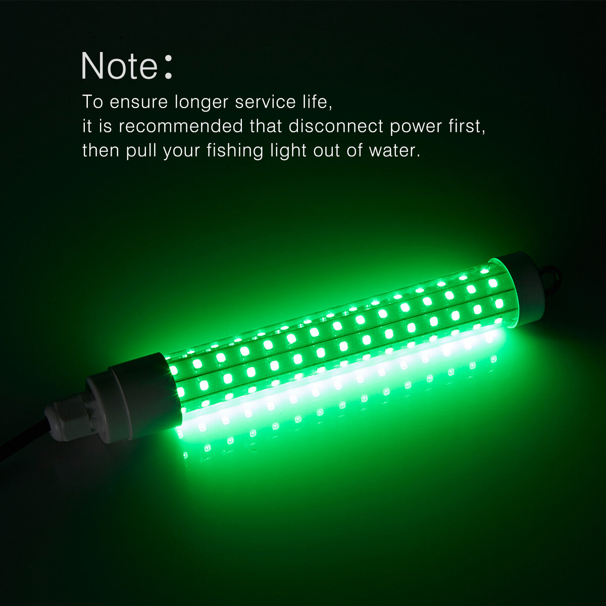 Underwater Green LED Fishing Light 120,000 Lumens Waterproof Submersible 12V Night Fish Attractor