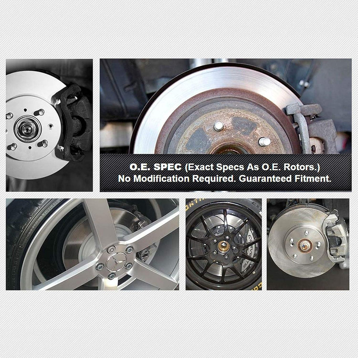 Ceramic Brake Pad & Rotor Kit for Cars, Trucks, SUVs - Direct Fit, Low Dust