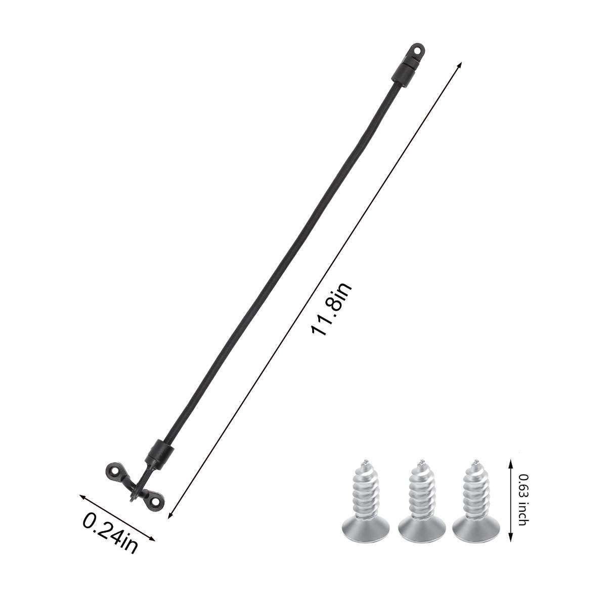 Boat Fishing Rod Holder Straps Set - Deck Mount Tie Down Clips & Bungee