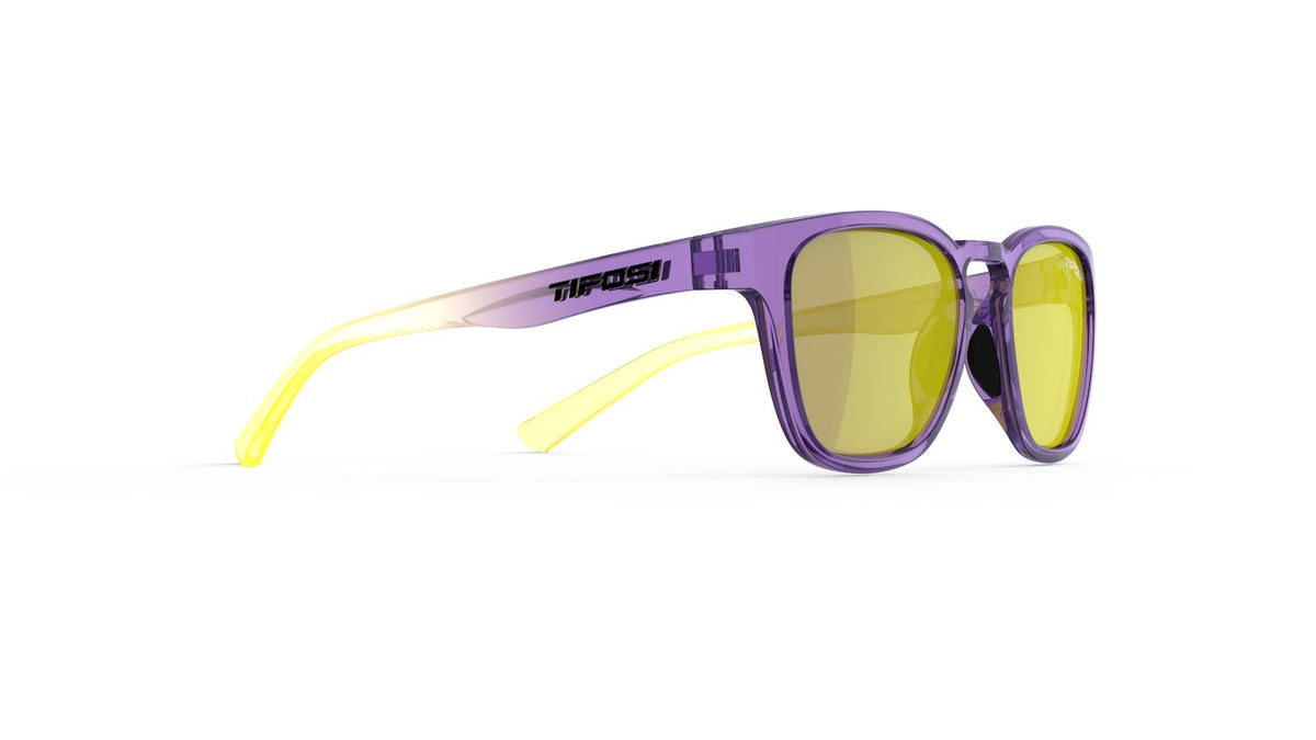 Tifosi Smirk Sunglasses with Violet and Smoke Yellow Lenses - Small to Large Fit