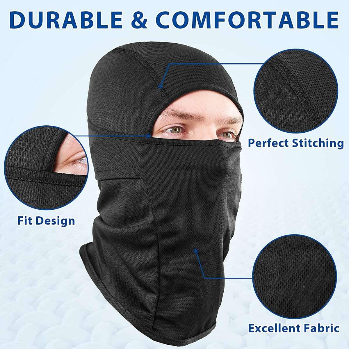 Breathable Full Face Mask for Motorcycle Riding Sun UV Protection