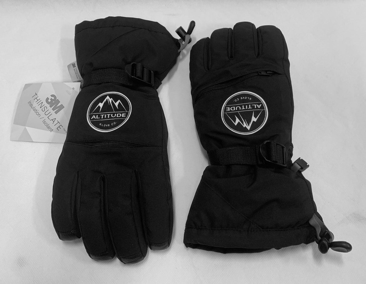 Winter Ski Snowboard Gloves with Thinsulate Waterproof Windproof Black Large