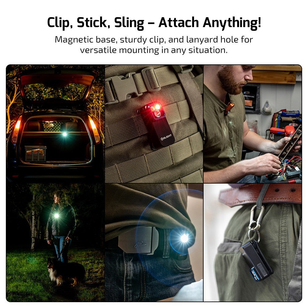 Olight Oclip Pro Clip-On Flashlight with 500 Lumens, Orange Edition