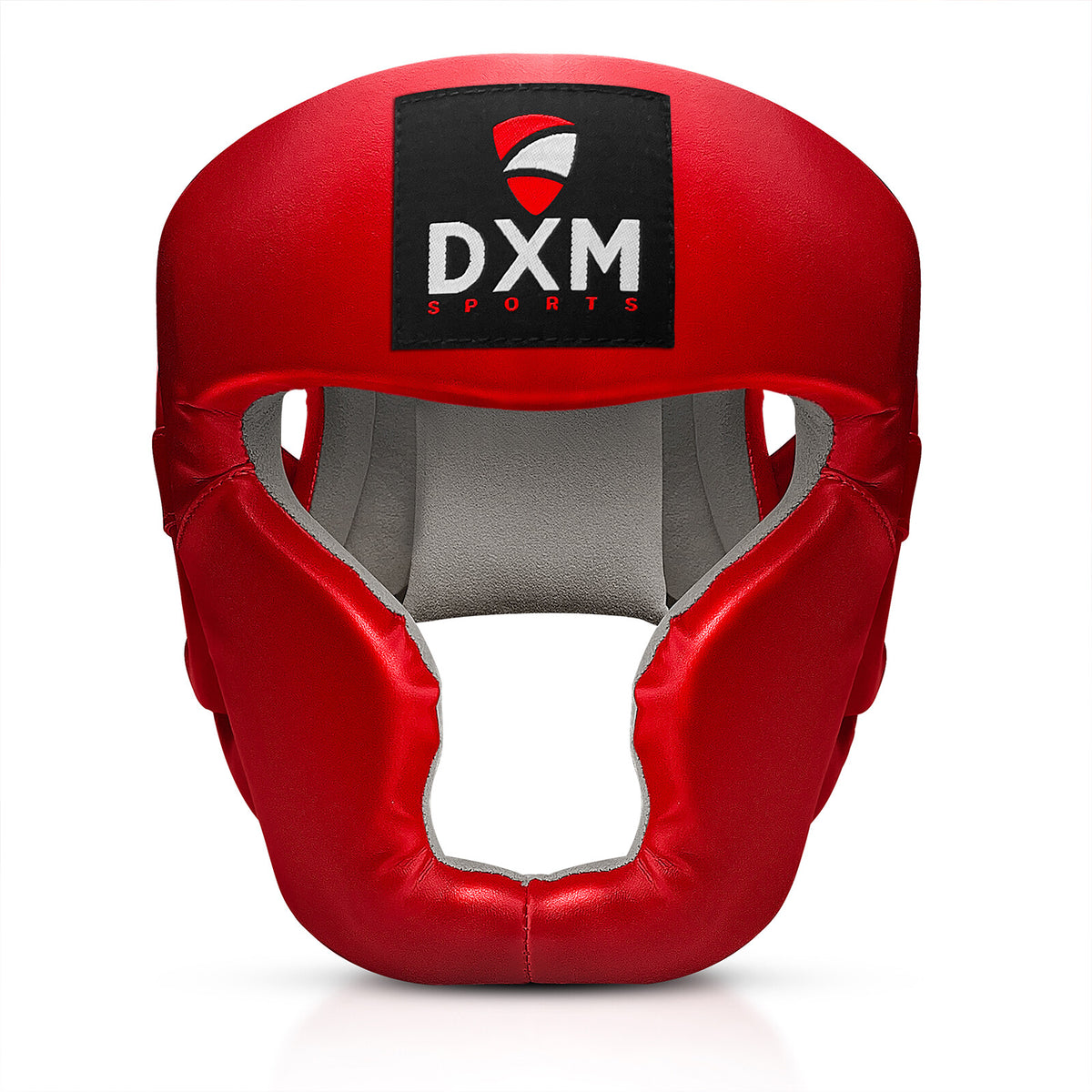 Full Face Boxing Headgear MMA Kickboxing Training Helmet Protective Gear - Red