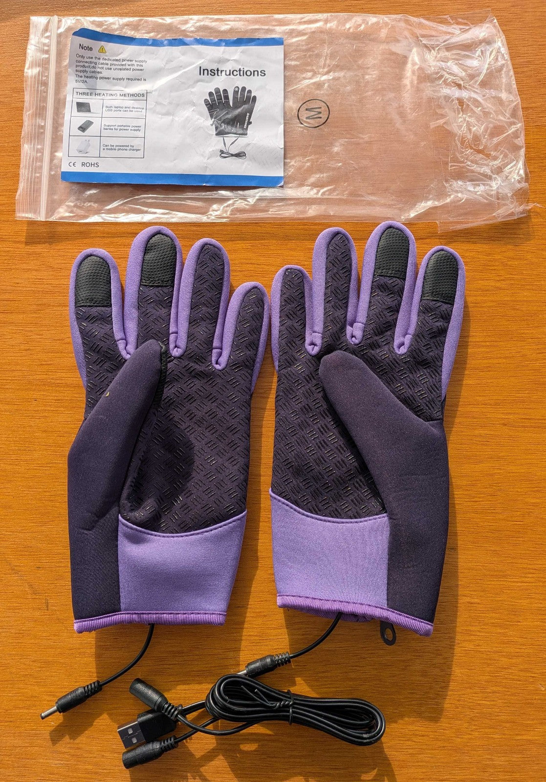 Heated Gloves Set of 3 - Medium and XL Winter Hand Warmers