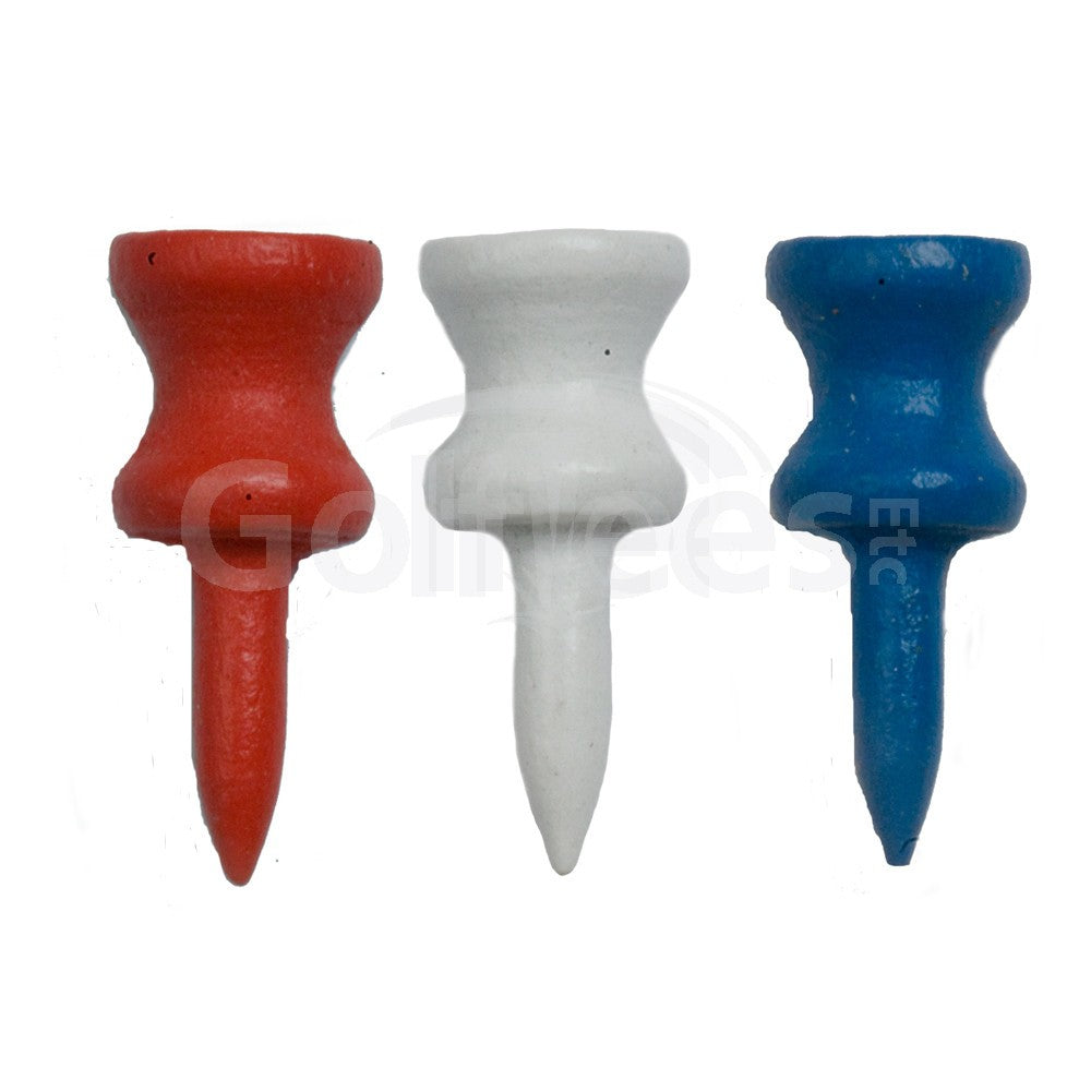 High-Quality Wooden Golf Tees 1 Inch - Pack of 100 Step Down Tees for Consistent Tee Shots