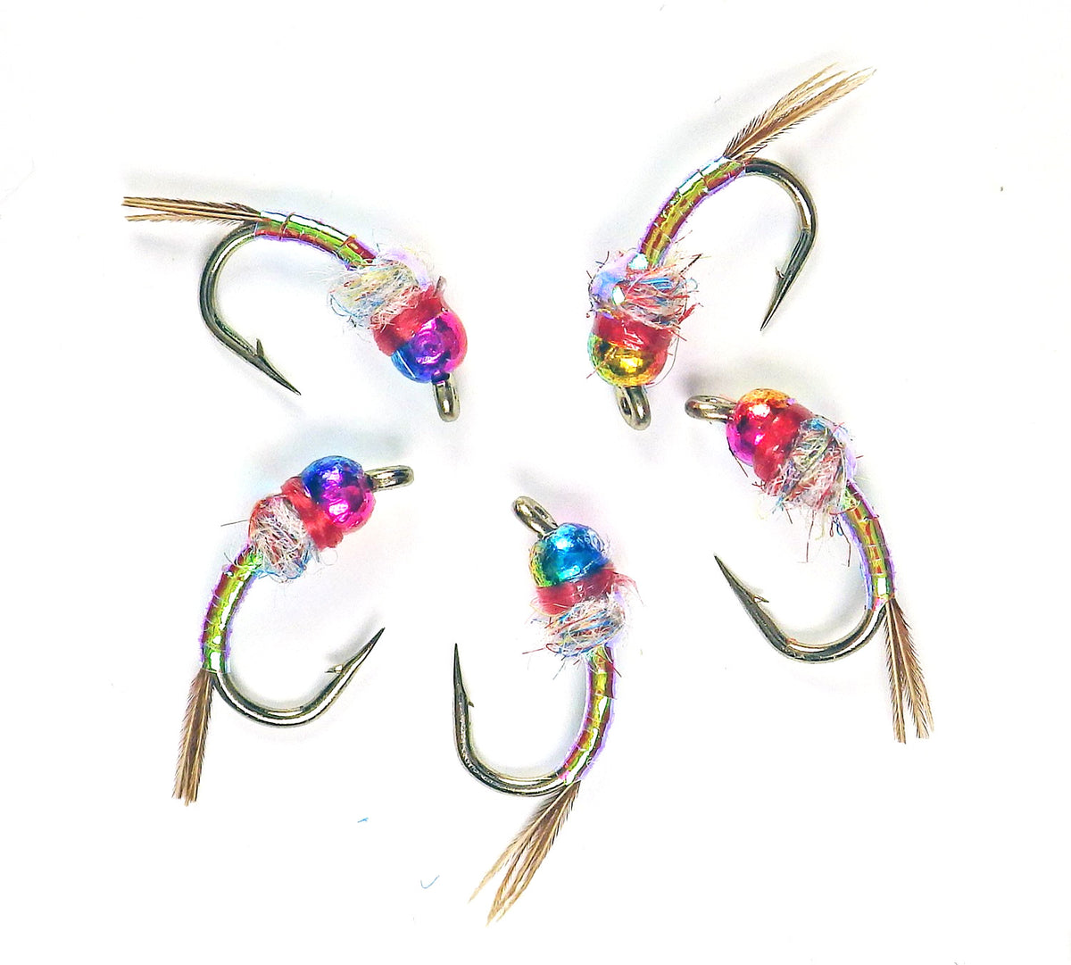 Rainbow Warrior Tungsten Nymphs - Premium Trout Fly Fishing Flies Assortment