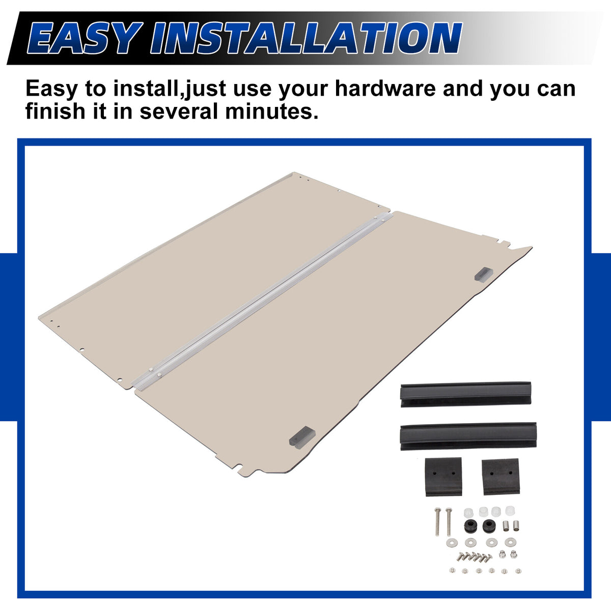 Golf Cart Folding Tinted Windshield for EZGO TXT & Medalist 1994-2014