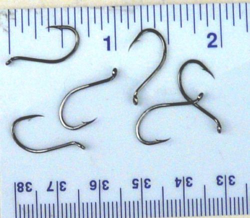 High-Quantity Fish Hooks - Octopus Style, Black Chrome, Sizes 8-1/0