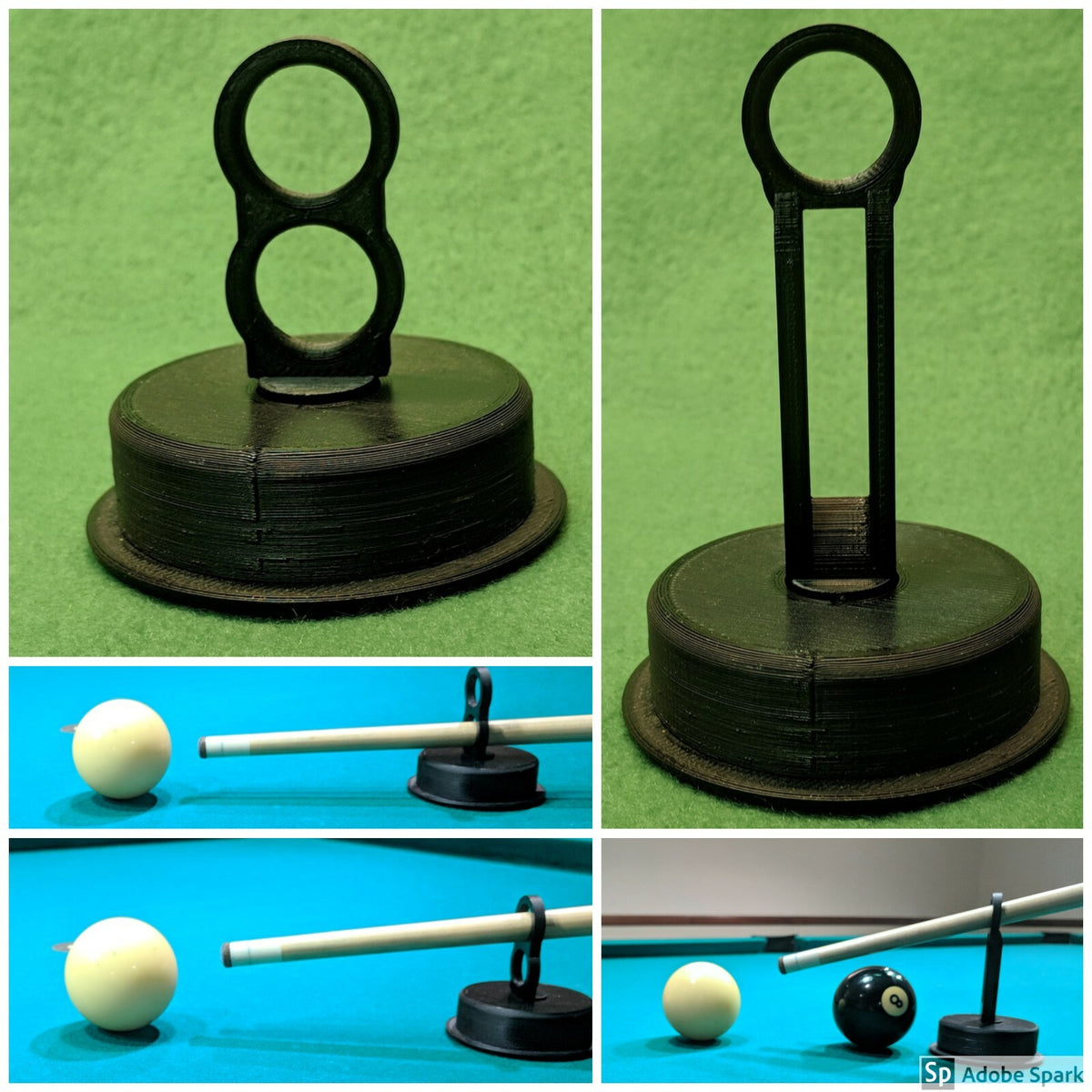 Billiard Bridge System - 4-Piece Handicap Pool Bridge Set, 2.75-4 oz Weights
