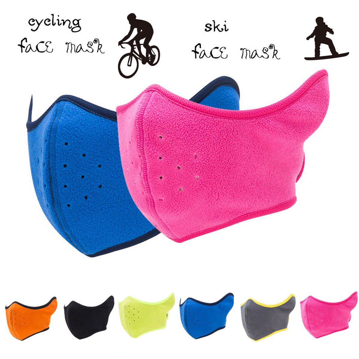 Winter Ear Warmer Face Mask - Fleece Windproof & Breathable for Outdoor Sports