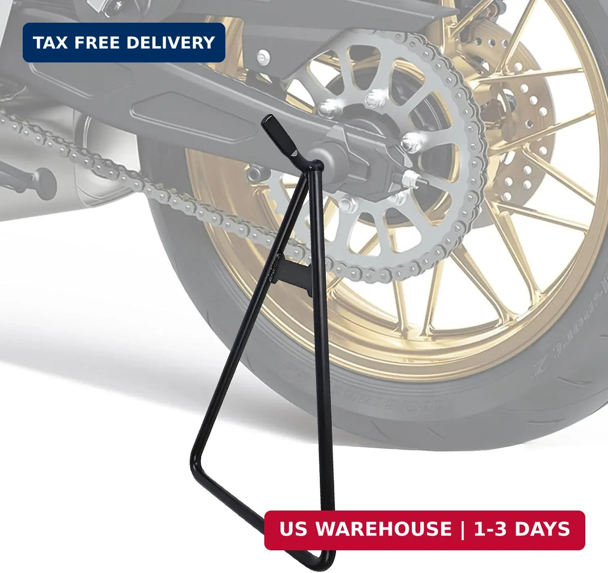 Heavy Duty Steel Motorcycle Kickstand for Dirt Bikes - Stable Triangular Support