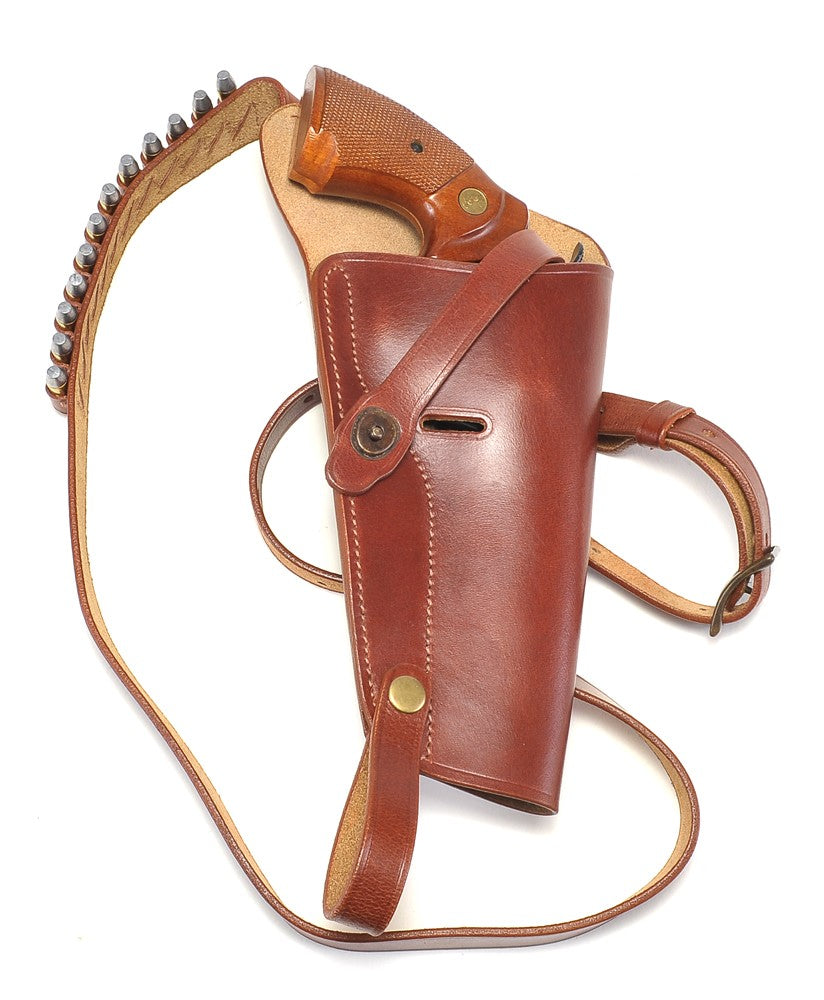 Leather Shoulder Holster Fits Ruger GP100 & Smith Wesson 686 Revolvers