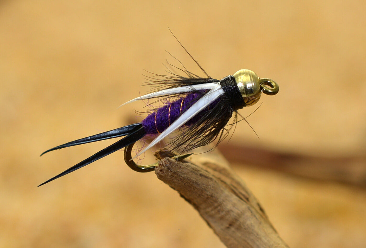 Purple Prince Nymph Fishing Flies with Mustad Signature Hooks - Multiple Sizes