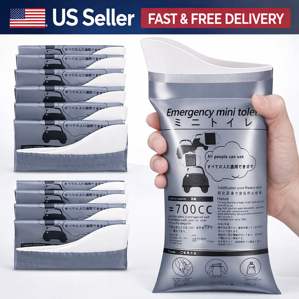 Disposable Urinal Bags Pack of 10 – Portable Unisex 700ml Travel Pee Bags