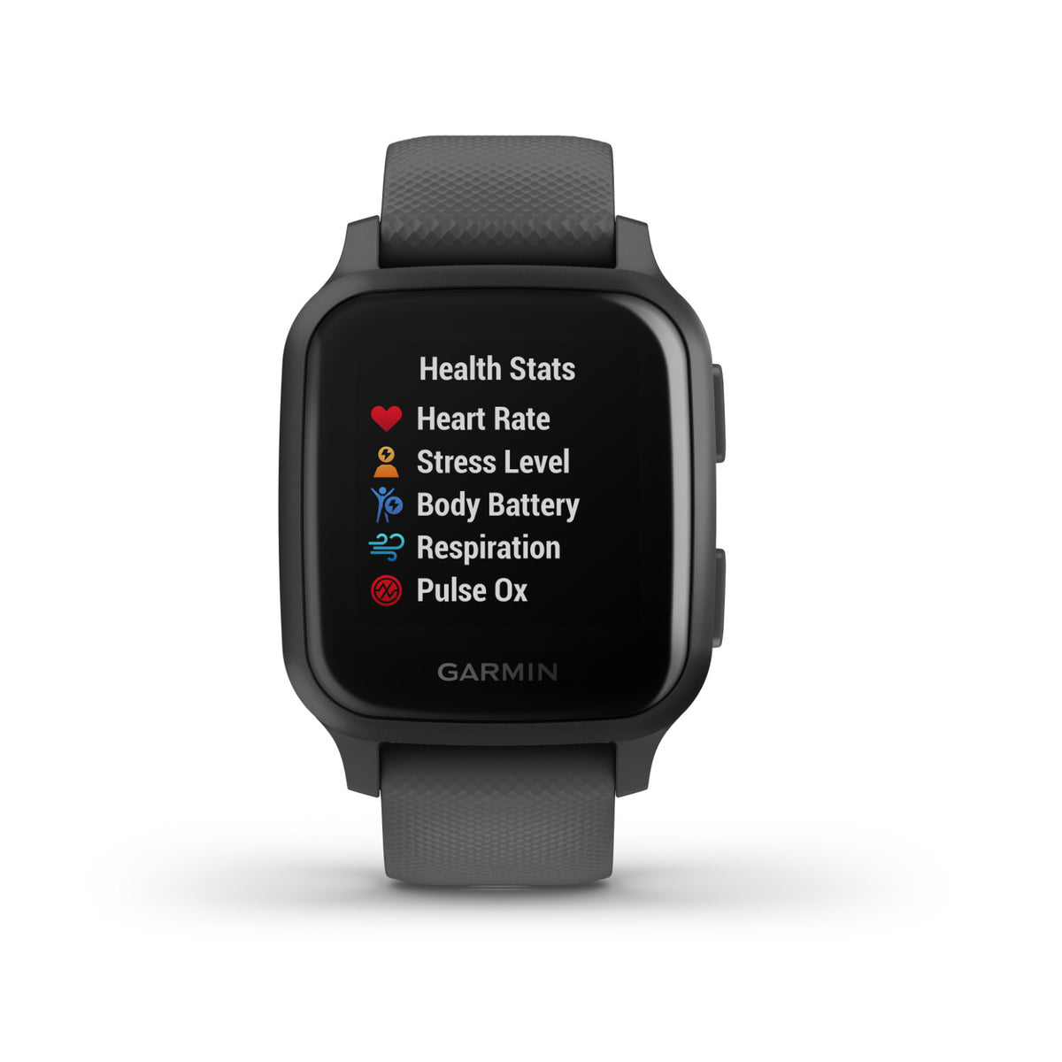 Garmin Venu Sq Shadow Gray Fitness Smartwatch with Slate Bezel - GPS & Health Monitoring