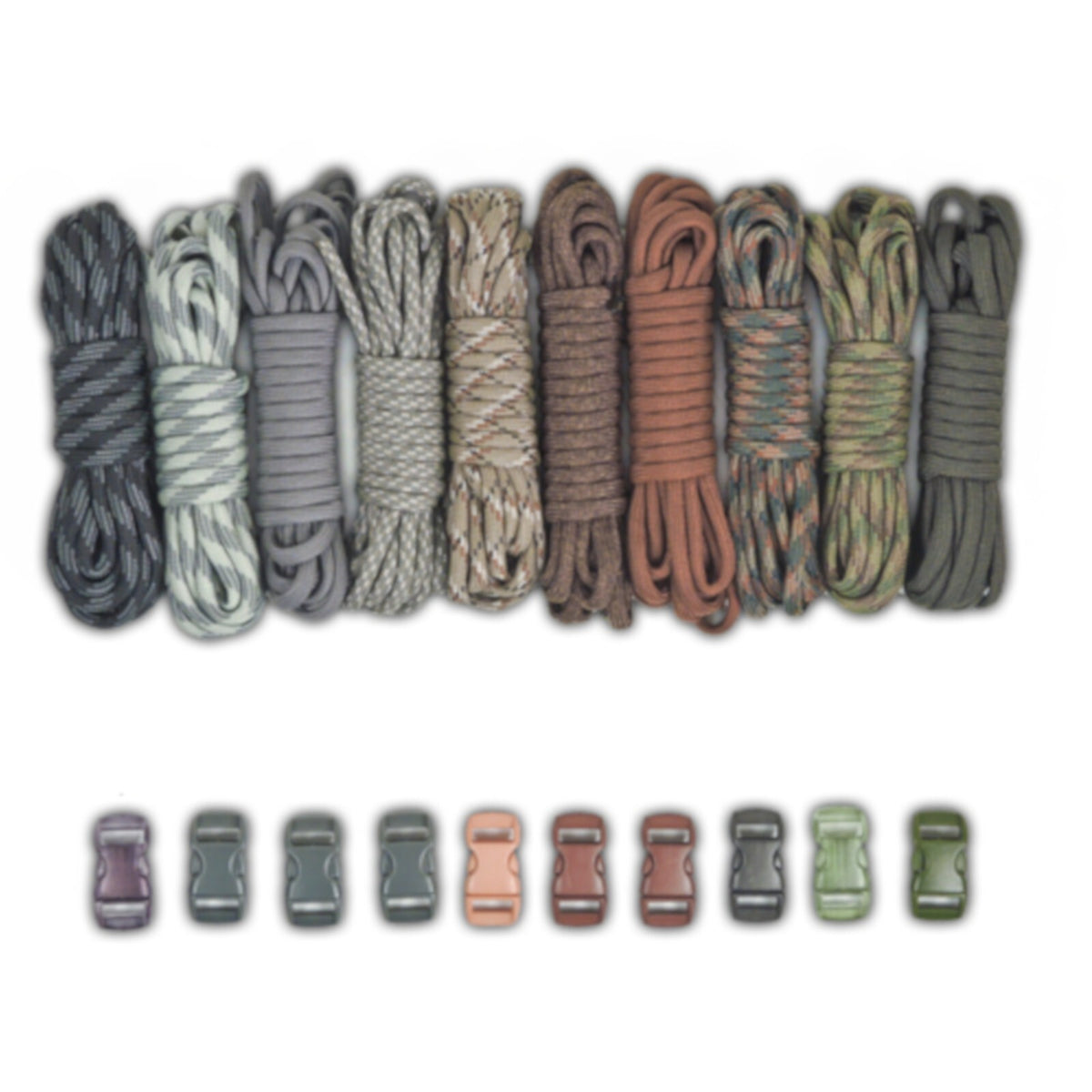 Paracord DIY Bracelet Kit with Buckles - 100 FT Paracord Crafting Set