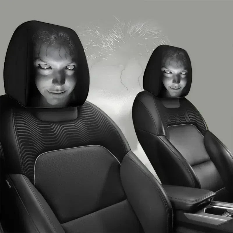 Halloween Creepy Car Headrest Cover 2-Pack - Horror Theme Seat Protector