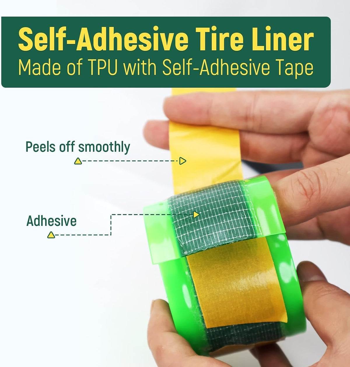 Fat Bike Tire Liners TPU Self-Adhesive Inner Tube Protectors - Flat Prevention